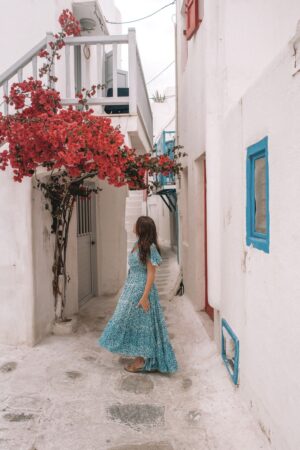 The streets of Mykonos Town